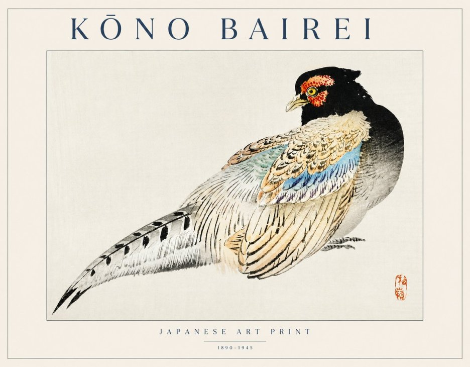 Kōno Bairei Pheasant No1 - Juliste