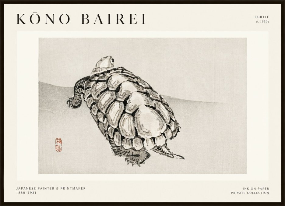 Kōno Bairei Turtle No1 - Juliste