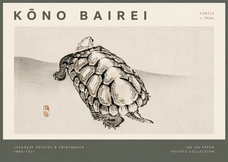 Kōno Bairei Turtle No2 - Juliste