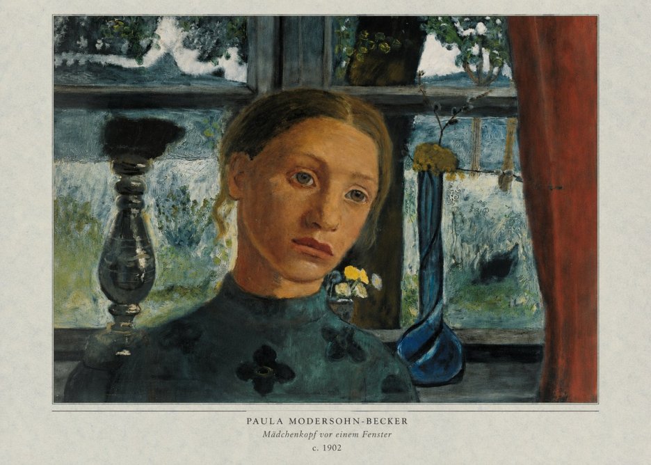 Paula Modersohn-Becker Mädchenkopf Vor Einem Fenster No4 - Juliste