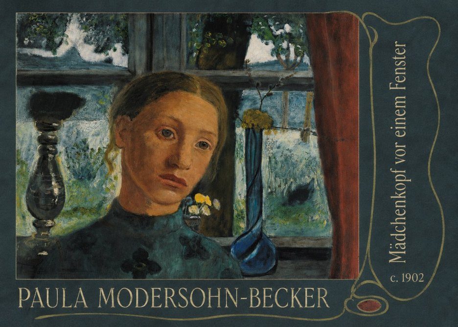 Paula Modersohn-Becker Mädchenkopf Vor Einem Fenster No5 - Juliste