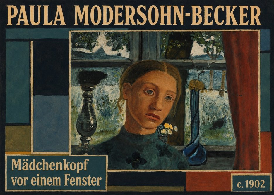 Paula Modersohn-Becker Mädchenkopf Vor Einem Fenster No6 - Juliste