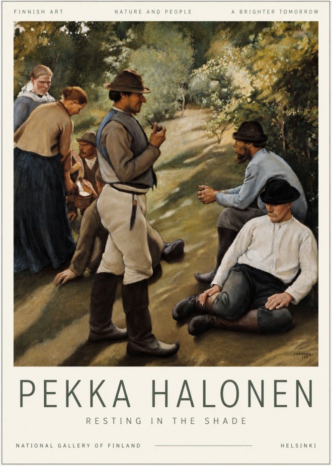 Pekka Halonen Resting in the Shade No6 - Juliste