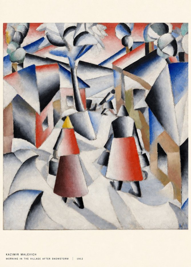 Kazimir Malevich Morning in the Village After Snowstorm No5 - Juliste