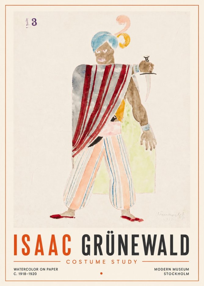Isaac Grünewald Costume Study III No5 - Juliste