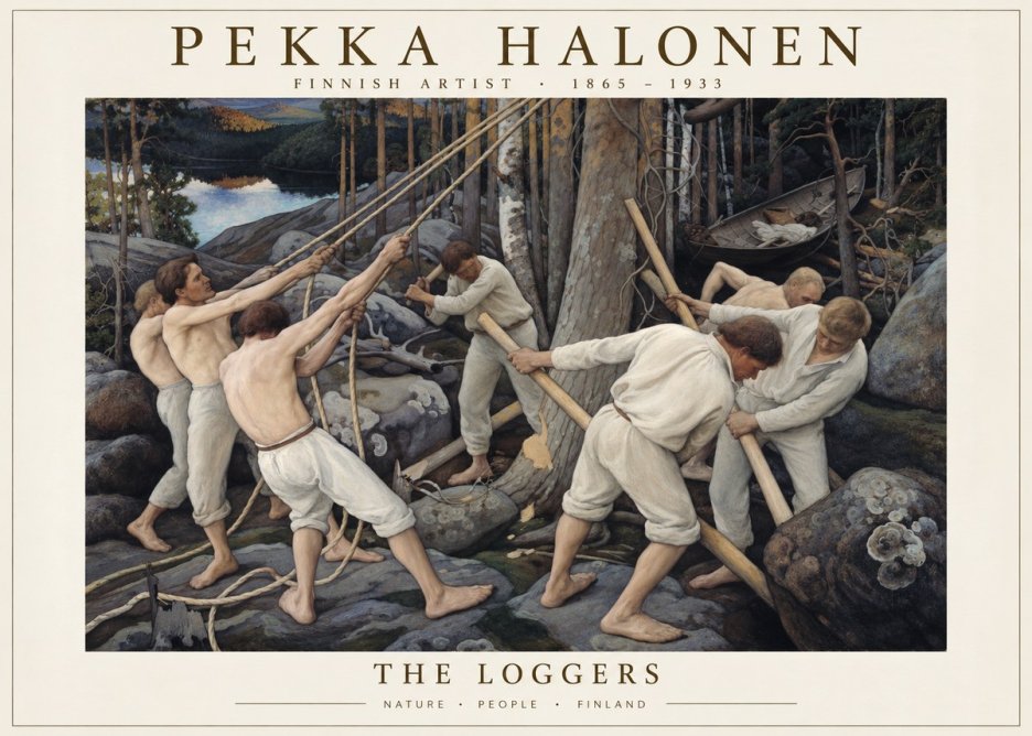 Pekka Halonen The Loggers No1 - Juliste