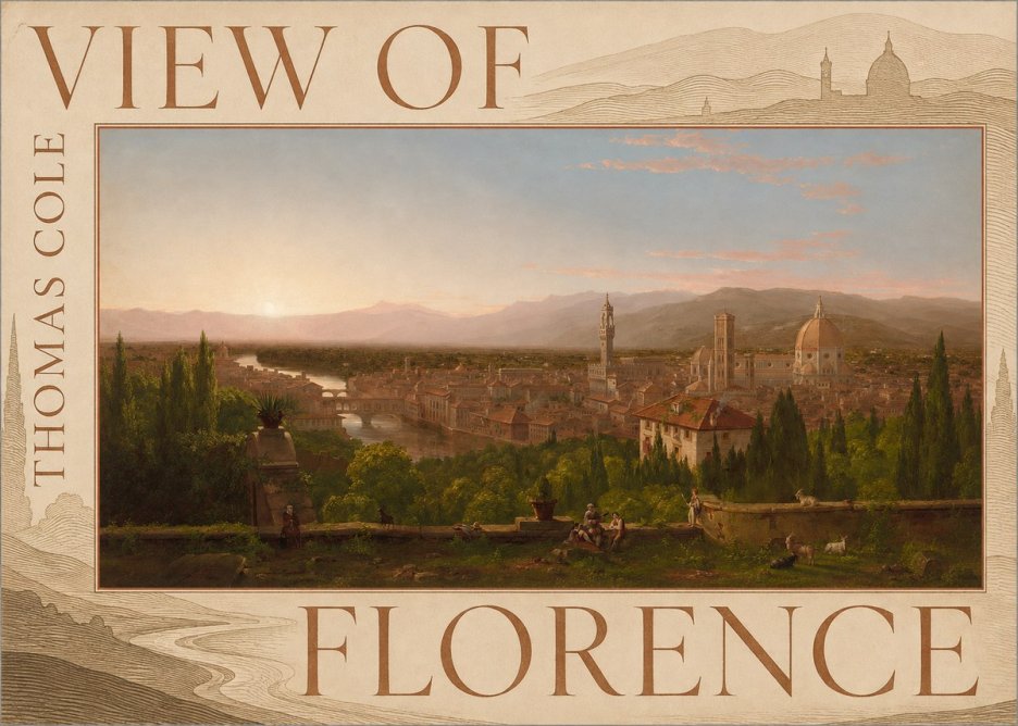 Thomas Cole View of Florence No6 - Juliste