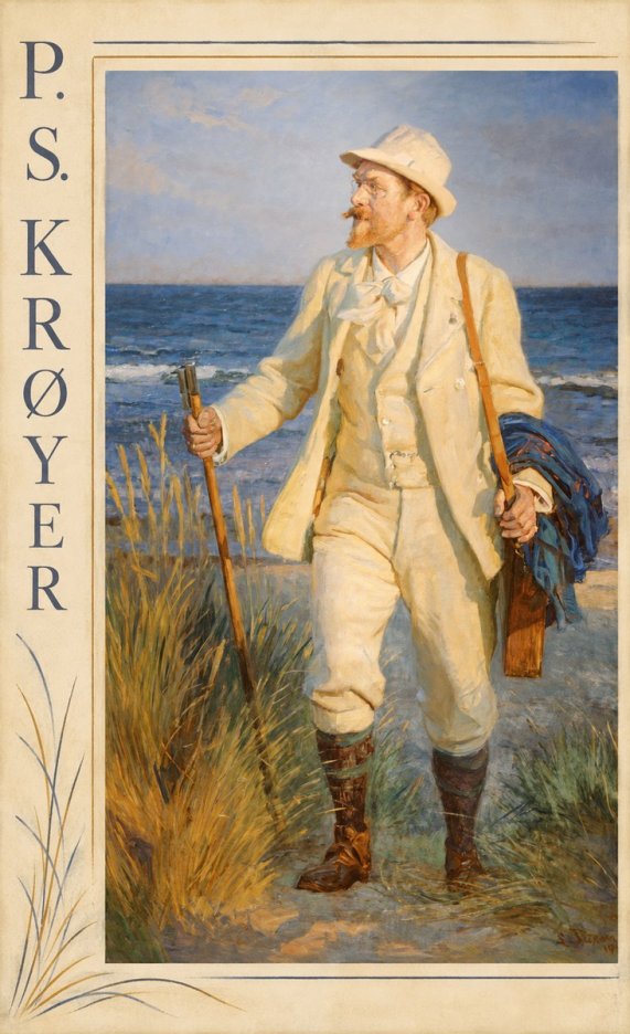 P.S. Krøyer Self-portrait by the Beach No2 - Juliste