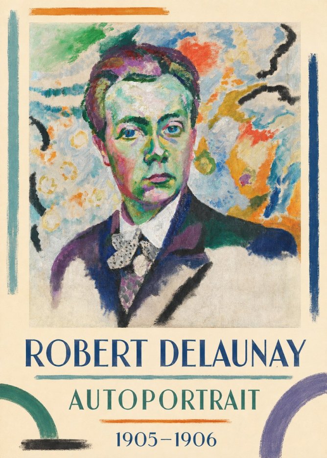 Robert Delaunay Autoportrait No1 - Juliste
