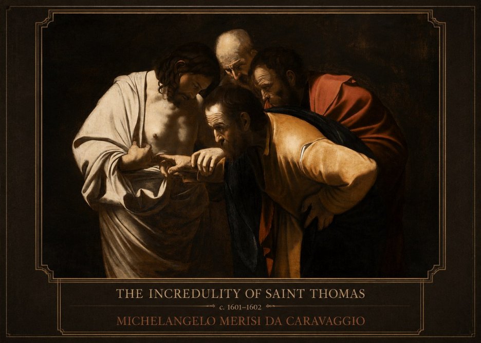 Michelangelo Merisi da Caravaggio The Incredulity of Saint Thomas III No1 - Juliste