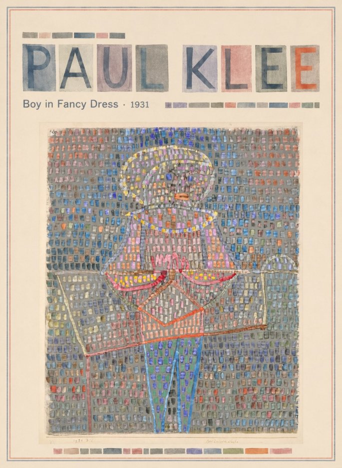 Paul Klee Boy in Fancy Dress No3 - Juliste