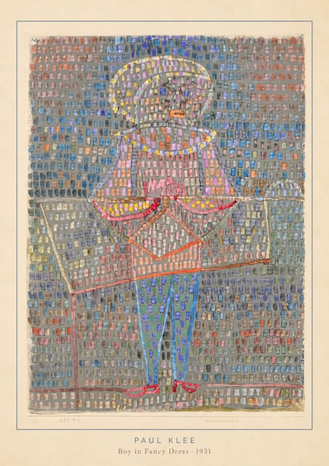 Paul Klee Boy in Fancy Dress No4 - Juliste