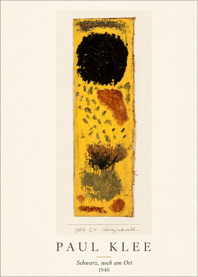 Paul Klee Schwarz, Noch Am Ort No3 - Juliste