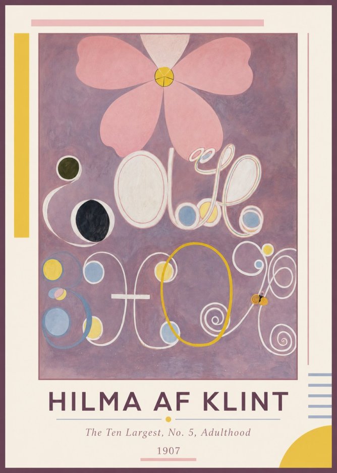 Hilma af Klint The Ten Largest, No. 5, Adulthood No1 - Juliste