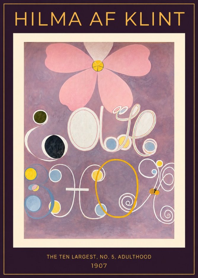 Hilma af Klint The Ten Largest, No. 5, Adulthood No2 - Juliste