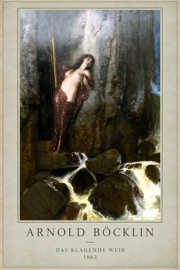 Arnold Böcklin Das Klagende Weib No2 - Juliste