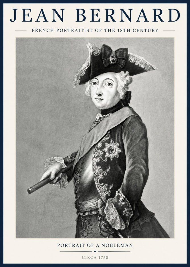 Jean Bernard Portrait of a Young Nobleman No3 - Juliste