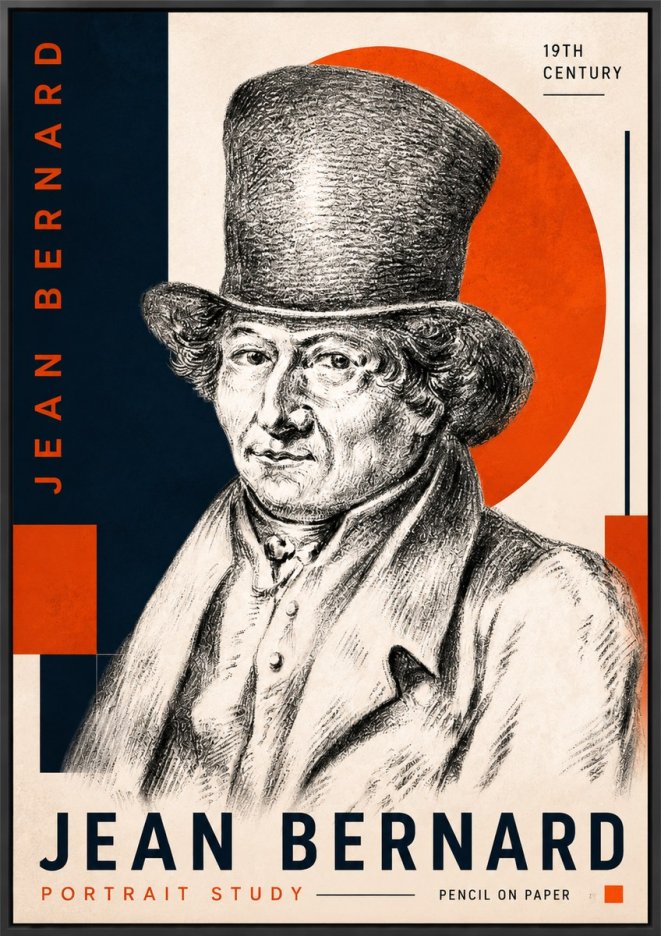 Jean Bernard Portrait Study of a Gentleman No4 - Juliste