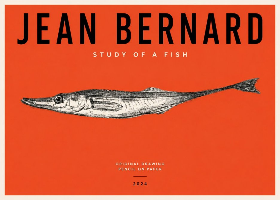 Jean Bernard Study of a Fish I No5 - Juliste