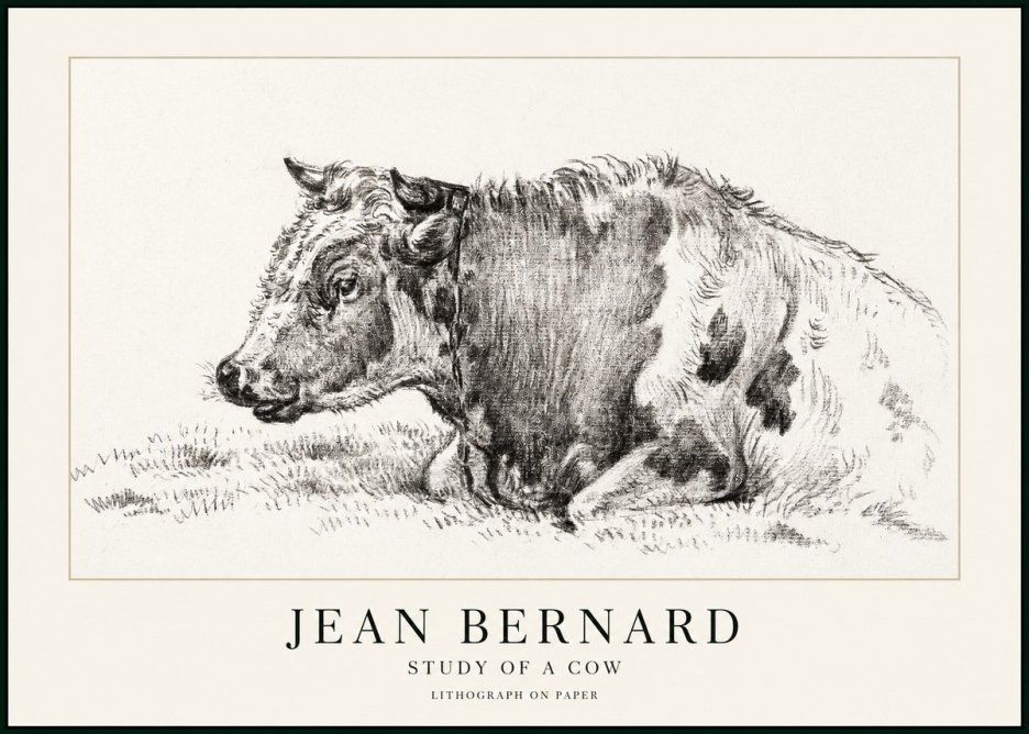 Jean Bernard Resting Cow I No3 - Juliste