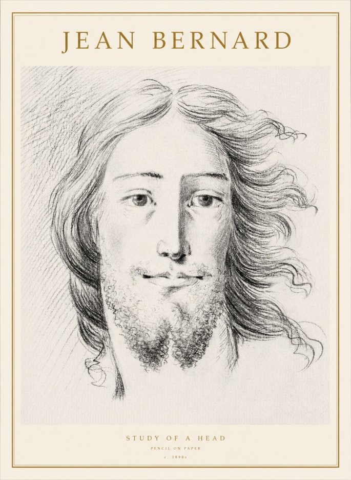 Jean Bernard Study of a Head No1 - Juliste