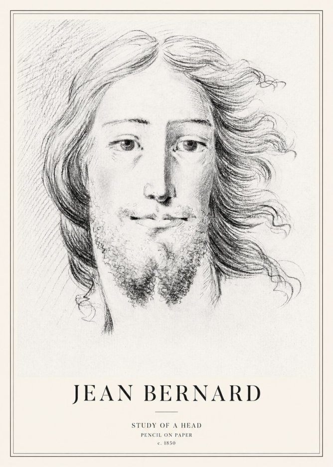 Jean Bernard Study of a Head No3 - Juliste