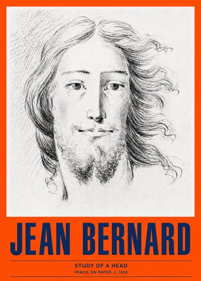 Jean Bernard Study of a Head No4 - Juliste