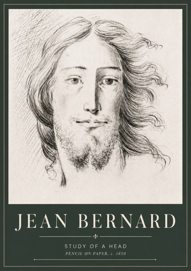 Jean Bernard Study of a Head No6 - Juliste