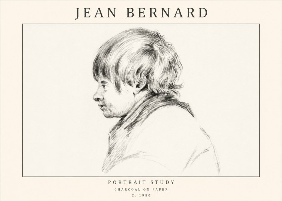 Jean Bernard Portrait Study II No1 - Juliste