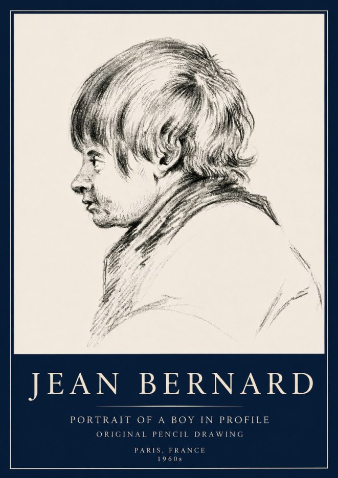 Jean Bernard Portrait Study II No5 - Juliste