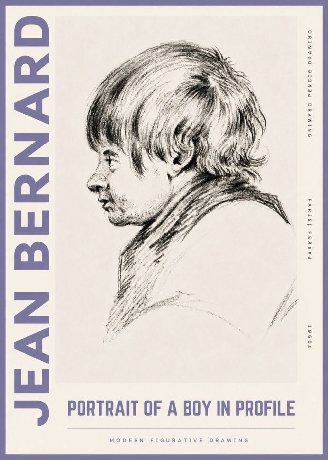 Jean Bernard Portrait Study II No6 - Juliste