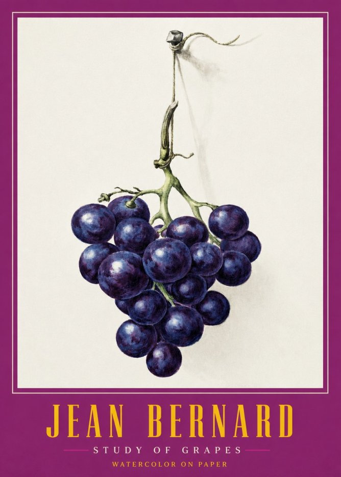 Jean Bernard Grapes No3 - Juliste