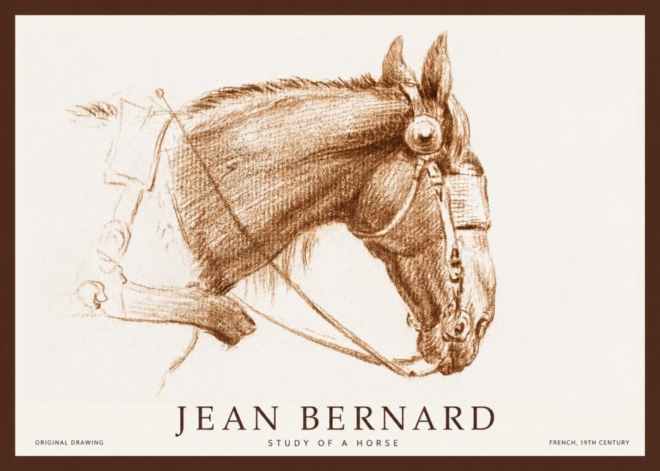 Jean Bernard Equine Study No2 - Juliste