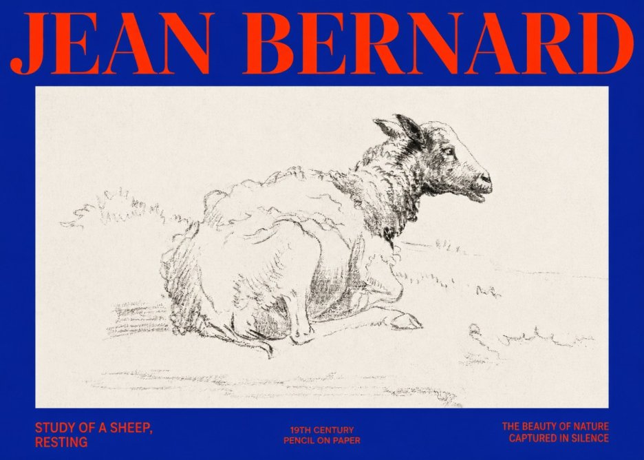 Jean Bernard Sheep Resting No6 - Juliste