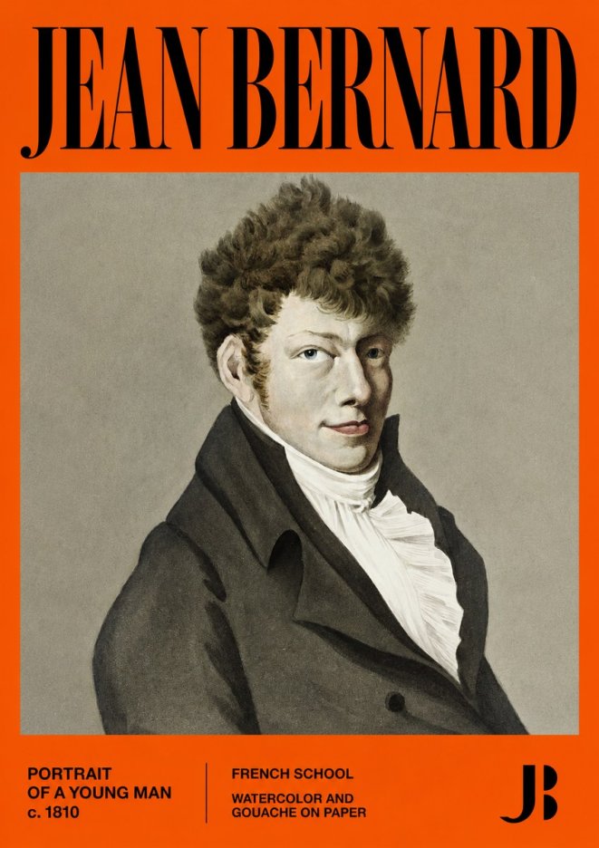 Jean Bernard Portrait of a Young Man No2 - Juliste