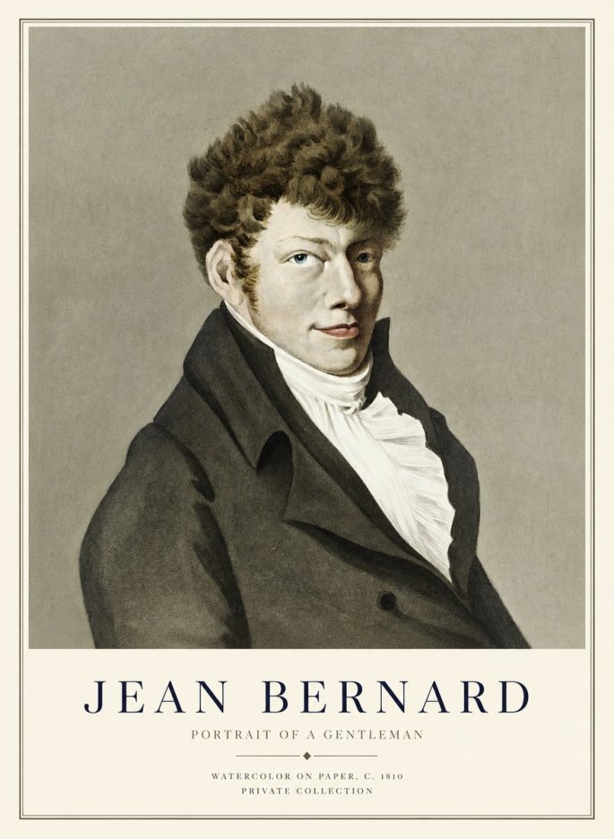Jean Bernard Portrait of a Young Man No3 - Juliste