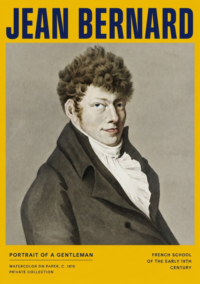 Jean Bernard Portrait of a Young Man No4 - Juliste