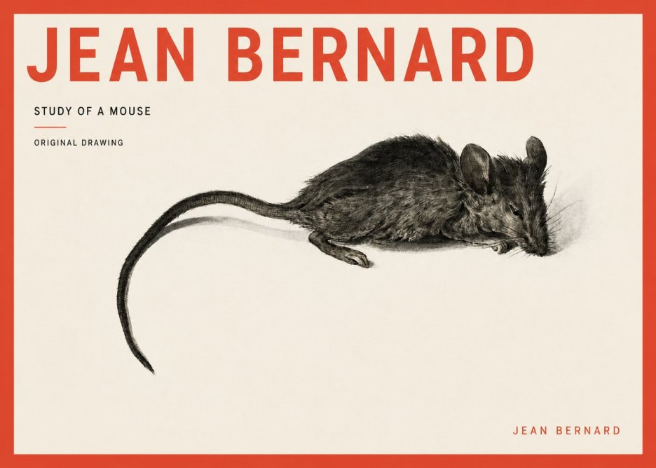 Jean Bernard Study of a Mouse I No3 - Juliste