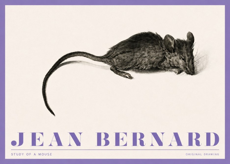 Jean Bernard Study of a Mouse I No4 - Juliste