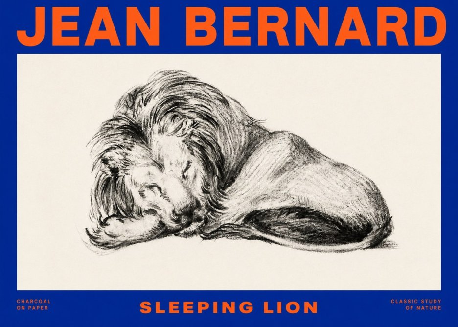 Jean Bernard Sleeping Lion No4 - Juliste