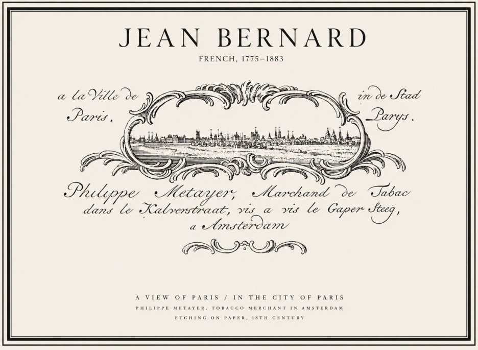 Jean Bernard A View of Paris No1 - Juliste
