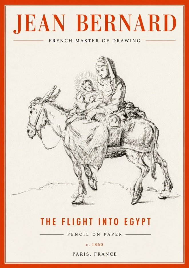 Jean Bernard The Flight into Egypt No2 - Juliste