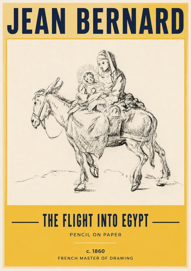 Jean Bernard The Flight into Egypt No3 - Juliste