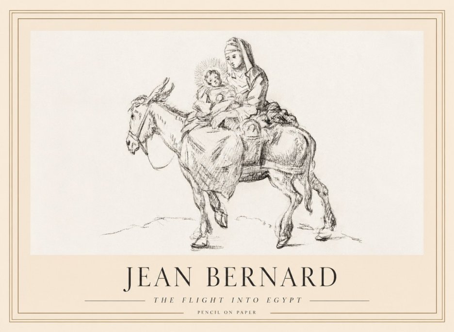 Jean Bernard The Flight into Egypt No5 - Juliste