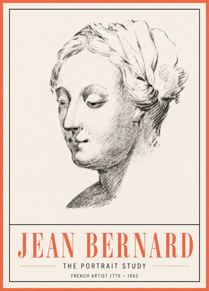 Jean Bernard Study of a Woman No5 - Juliste