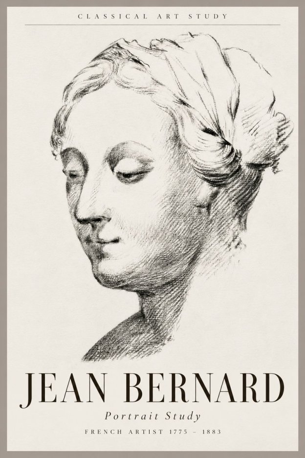 Jean Bernard Study of a Woman No6 - Juliste