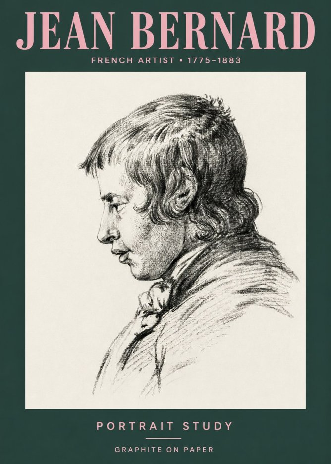Jean Bernard Portrait Study III No3 - Juliste