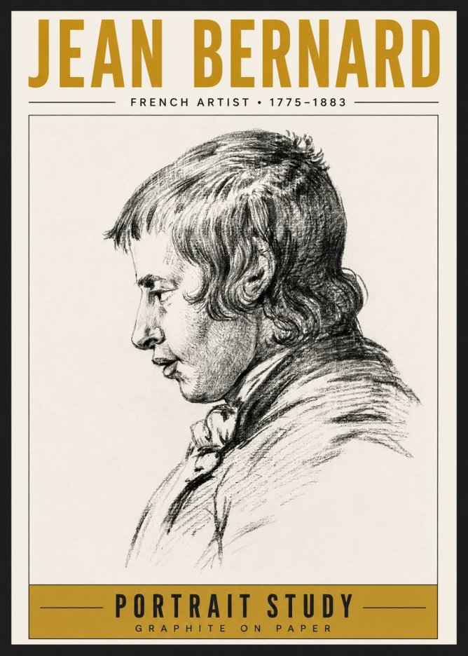 Jean Bernard Portrait Study III No6 - Juliste