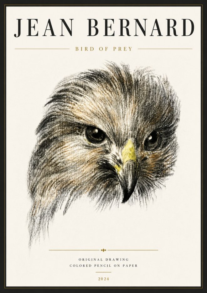 Jean Bernard Bird of Prey No6 - Juliste