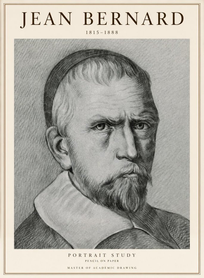 Jean Bernard Portrait Study IV No1 - Juliste